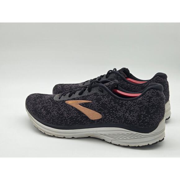 Brooks Revel 3 Men’s Size 12 Black Knit Bronze Logo Running Sneakers - Picture 1 of 8